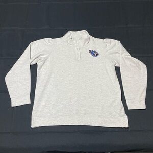 Tennessee Titans Women’s XL Henley Sweatshirt NFL Button-Up Gray